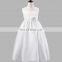 White Flower Girl Dress Tulle Tutu Sleeveless Wedding Dress Christening Maxi Gown