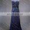 LN147 Stunning beaded sleeveless elegant navy blue sale beaded brazilian evening dress