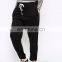 Loose Casual Contrast Tie Plain Sweat Pants