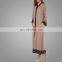 2017Sexy Muslim Cardigan With Lace Front Open Overcoat Long Sleeves Maxi Kimono Dubai Arab Fashion Women Design