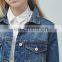 Fashion Design Casual Long Sleeve Double Button Denim Women Jackets