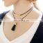 fashion layer ladies tassel necklace black necklace creative national necklace