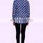 Indian Latest Womens Ladies Hand Polka Dot Print Hippie Boho Shirt Top Cotton Blue Top