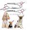 Stainless Steel Pet Dog Grooming Scissors Up Down Curved Shears Sharp Edge Animals Cat Hair Cutting Barber Cutting Tools Kit
