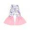 Fairy Baby Toddler Baby Girl Casual Gold floral printed Flare Pant Bell-Bottom Warm Trouser