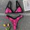 Retro Swimwear Women 2019 Push Up Bikini Set Snake Skin Printed Swimsuit Brazilian Monokini Thong Trikini Badpak Banadores Mujer
