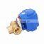 DN8 1/4 inch 3 Way L Port 24V DC CR2 2 Wire Auto Return Brass Electric Water Flow Control Valve