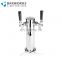 Homebrew Two taps silver Beer tower stainless steel beer tower with double beer tap faucet bar accessoires good quality