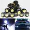 White 9w LED Eagle Eye Bumper DRL Fog Light Motorcycle Light Daytime Running DRL