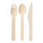 Compostable woodable disposable tableware FSC certified disposable forks and spoons disposable wooden cutlery sets