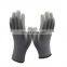 Nylon Safety Dipped Hand Gloves Esd Polyester Working White Black Grey Construction Pu Coated Gloves