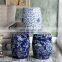 Hot selling wrapped lotus blue and white porcelain garden stool