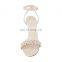 Ladies beautiful fancy pearl design low heel ankle wrap sandals shoes other colors option are available