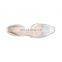 Women latest fancy fashion ankle wrap comfortable pointed toe with rhinestone med heels sandals shoes for ladies party shoe