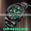 Skmei 1642 Stainless Steel Japan Movement Luxury Quartz Digital Analog Watch for Men