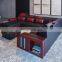Modern Multi-functional living room leather sofas Sectional Sofa with LED light