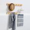 100% handmade eco-friendly walnut beech solid wood shelf hook clothes rack