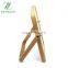 New design small luxury bamboo wood Desktop makeup mirror frame for makeup
