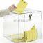 Clear Acrylic Donation Box Transparent Ballot Box with Key Lock