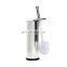 2021 stainless steel strong toilet cleaning brush bathroom mirror finished toilet cleaning brush and holder set