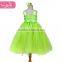 The most popular green color children girl dress