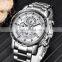 Lige 9902 Modern Mens Stainless Steel Hand Watch Quartz Movt Chrono Water resistant Luxury Men Watch Reloj