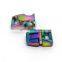Custom Logo Metal Dog Collar Buckle Rainbow color 3/4inch Curved Metal Quick Release Buckle
