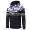 Men Camouflage Tracksuit Causal Hoodies Sweatshirt Patchwork Sets Plus Size  Zipper Jacket+Pants Suit Two Piece