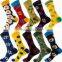 Wholesale Full Custom Cotton Men Colorful Funny Happy Custom Sublimated Sock