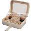 Small Faux Leather Travel Jewelry Box Organizer Display Storage Case for Rings Earrings Necklace