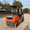 Original importedSold second-hand 3-ton Toyota forklift with a three section gantry raised by 4.5 meters, imported forklift TCM 3-ton three section gantry lifting 4.5 meters forklift for sale at a low price