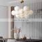 Interior villa living room brass chandelier hotel lobby restaurant luxury alabaster ball chandelier