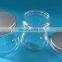 Plastic PET clear jar with aluminum cap