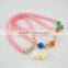 Glass beads charm wrap bangle bracelet