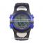 Blue Color LP1365 ABS Case PU digital movement stainless steel Case back Strapless Heart Rate Monitor with Pedometer Watch