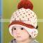 2015 Winter Newest Small Heart Knitting Baby Kids Earflap Pompom Caps and Hats