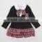 Japanese wholesale high quality cute long sleeve baby frock like school uniform fake layered design