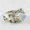 Lower Power !! Oxidized Rainbow Moonstone 925 Sterling Silver Ring, Wholesale Silver Jewelry, Gemstone Silver Jewelry