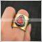 LFD-004R ~ Newest Gold Plated Coral Pave Rhinestone Crystal Rings Jewelry Finding