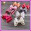 3" PVC hard bow, Handmade Hard Satin Bow For Baby Girls Hair Accessories