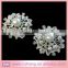 Beautiful White Fancy Metal Plated Sliver Pearl Brooches diamonte For Wedding Bridal