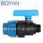 China manufacturer BOYAN pp single union compression male ball valve