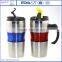 Eco-friendly Stainless steel 16 oz coffee thermos travel mug with handle