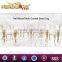 Led Golden Frame Half Moon Banquet Table Half Round MDF White Hotel Dining Table