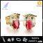 Red CZ Stone Fashion Jewelry 2016 Owl Women Girl Earring