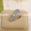 Factory wholesale fully-jewelled rhinestones alloy finger nail ring jewelry
