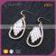 E78066I01 STYLE PLUS shiny gold plate latest pearl design hanging earrings waterdrop shape crystal diamond around earrings