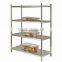 1.8M Commercial industrial Stainless steel kitchen storage shelf rack with separated assembled with wheels