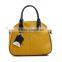 S494-B2545 luxury ostrich cow leather bag with patent leather lady handbags for wholesale