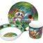 Colorful ceramic dinner sets 3 pieces children dinnerware
